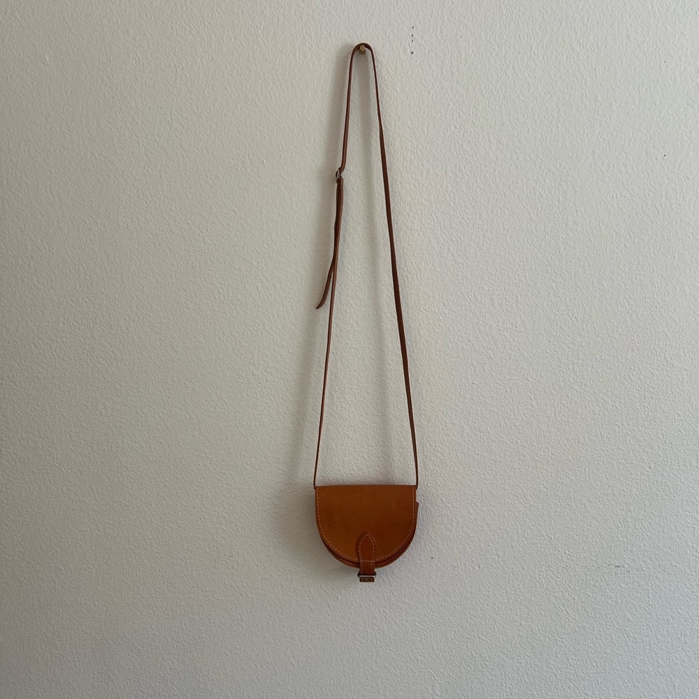 Handmade mini crossbody purse crafted from genuine leather in Greece 🇬🇷 - Picture 7 of 9